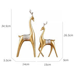 Statue Decorations Luxury Fortune Deer Ornament Entrance Triangle Cabinet Decoration Living Room Home Accessories Crafts Housewarming Gift Home Decor Object