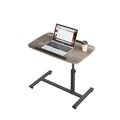 Furist Adjustable Overbed Bedside Table with Wheels Hospital Bed Table Portable Computer Stands Movable Desk Computer Table for Bed Laptop Stand for Couch - color: Oak Grey