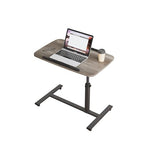 Furist Adjustable Overbed Bedside Table with Wheels Hospital Bed Table Portable Computer Stands Movable Desk Computer Table for Bed Laptop Stand for Couch - color: Oak Grey