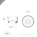 WGV Tea Light Votive Candle Holder 2x1.2 H, Clear Stubby Utility Cylinder Glass, Small Home Accent Decor, 1 Pc - color: Clear-stubby-2"