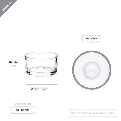 WGV Tea Light Votive Candle Holder 2x1.2 H, Clear Stubby Utility Cylinder Glass, Small Home Accent Decor, 1 Pc - color: Clear-stubby-2"