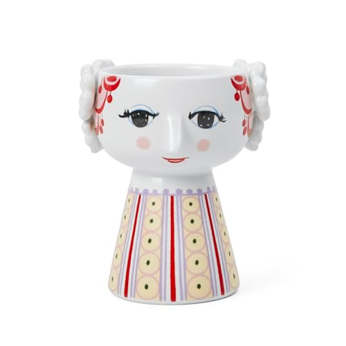Bjørn Wiinblad Eva Candleholder | Hand-Painted Glazed Ceramic | Lavender | 3.7 in