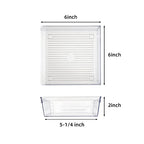 Backerysupply Clear Plastic Drawer Organizer Tray for Vanity Cabinet (6"×6"×2"，Set of 8),Storage Tray for Makeup, Kitchen Utensils, Jewelries, and Gadgets… - size: 6 in x 6 in x 2 in