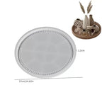 2PCS Round Resin Tray Mold with Bead Edges,Jewelry Trinket Plate Candle Holder Mold DIY Art Craft Christmas Home Decor (Round)