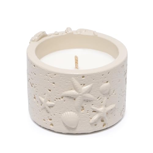 Hodao Oceanic Serenity Handcrafted Aromatherapy Box with Candle & Decor – Beach Rock Sculpture with Sea Turtle, Seashells, for Home, Bathroom, Yoga Room Decor (Brown-Octopus) - color: Brown-octopus