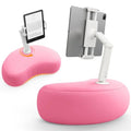 SAIJI Tablet Pillow Stand for Bed – iPad & Kindle Holder with Flexible Dual Axis Arm & Microbead Cushion, 360° Adjustable Lap Beanbag Phone Holder Fits Devices with 4.7"–15.6" Screens (Pink) - color: Pink