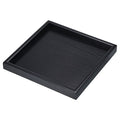 PATIKIL Wood Serving Tray 9 Inch, Square Decorative Platter for Home Decor Kitchen Table Candle Holder, Black - size: 9 Inch