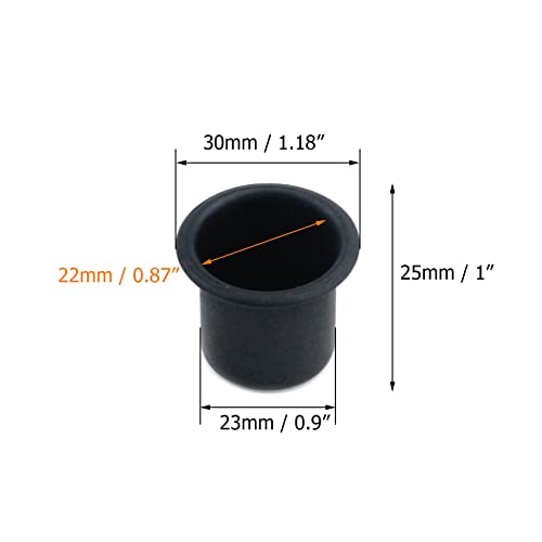 Coshar 30pcs Candle Holders Candlestick Holder Cup Candle Drip Protectors Empty Case for Candle Making, 30x25mm, Aluminum - size: 30x25mm(Black)
