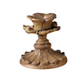 French Nostalgic Floral Resin Candle Holder - Antique Bronze Finishing, Retro Carved Candlestick Decor for Home, Shelf, Mantel (Small/Medium/Large Size) (Trumpet) - size: Trumpet