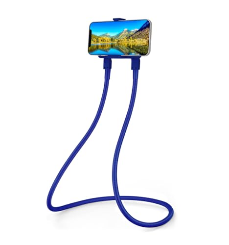 B-Land Cell Phone Holder, Universal Mobile Phone Stand, Lazy Bracket, DIY Flexible Mount Stand with Multiple Function - color: Blue