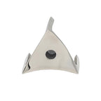 Bloomingville Metal Triangular Footed Taper Holder, Nickel Finish