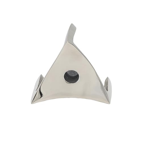 Bloomingville Metal Triangular Footed Taper Holder, Nickel Finish