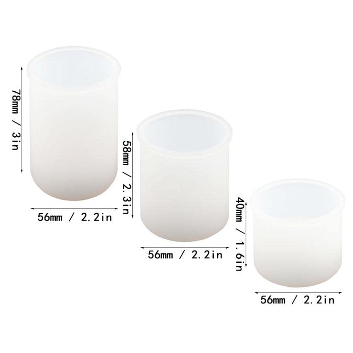 3 Size Tealight Candle Holder Mold for Epoxy Resin Silicone Pillar Cylinder Candlestick Resin Mold for DIT Resin Casting Crafts - color: 3-Candle holders mold