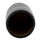 Sagebrook Home Ceramic 18" H Lined Cylinder Vase, Matte Black, Cylinder, Ceramic, Contemporary, 6" L X 6" W X 18" H, Line - color: Black, size: 18.0" H