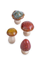 Ceramic Mushrooms Figurine Garden Decor, Lawn Mushrooms Decor, Garden Pots Decoration, Set of 4, 3 Inches High - style: Small-4