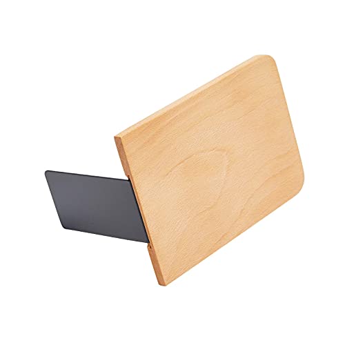 Pandapark Wood Bookends,Non-Skid Bookend for Shelves,Heavy Duty Bookends,Book Stand for Books/CDs,1 Pair - color: Beech-a Plus