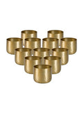 Serene Spaces Living Antique Brass Look Gold Hammered Pots: Stylish Indoor Planter, Decorative Accent for Potted Plants, Gold Flower Vase for Wedding, Extra Small, Set of 12 - size: Extra Small, Set of 12