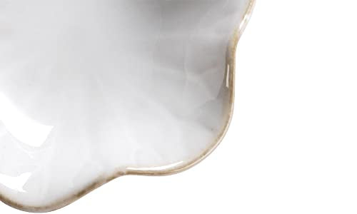JAMEND CLXP Lotus Leaf Shape Ring Holder Dish, Small Key Bowl, Ceramic Trinket Tray Jewelry Dish Organizing Necklace Earrings for Mom Friend Sister, White. All Jewelries Are NOT Included. - color: White-Lotus