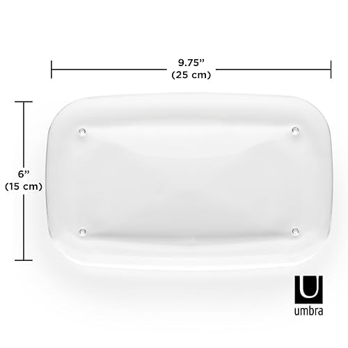 Umbra Droplet Tray Jewelry Display/Holder, Bathroom Accessory/Amenity Holder – Clear Acrylic, Looks Like Glass - size: 9.8" x 5.9" x 0.8"