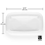 Umbra Droplet Tray Jewelry Display/Holder, Bathroom Accessory/Amenity Holder – Clear Acrylic, Looks Like Glass - size: 9.8" x 5.9" x 0.8"