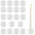 20Pcs 0.7 Inch Chime Candle Holder, Spell Candle Holders, White Ceramic Candles Holder for Casting Chimes, Rituals, Spells, Vigil, Wiccan Supplies, 1.3x1.26 Inch