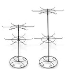 2 Tier Jewelry Display Holder,Retail Spinner Display Stand,Rotating Bracelet Storage Rack,Dressing Table,Black (2 pieces） - color: Black 2Pcs