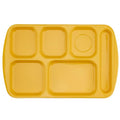 G.E.T. 6 Compartment School Cafeteria Tray, Right Handed, 10" x 15", Yellow (4 Pack) - color: Yellow, size: 10" x 15", style: 4 Pack Right Handed Trays