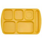 G.E.T. 6 Compartment School Cafeteria Tray, Right Handed, 10" x 15", Yellow (4 Pack) - color: Yellow, size: 10" x 15", style: 4 Pack Right Handed Trays