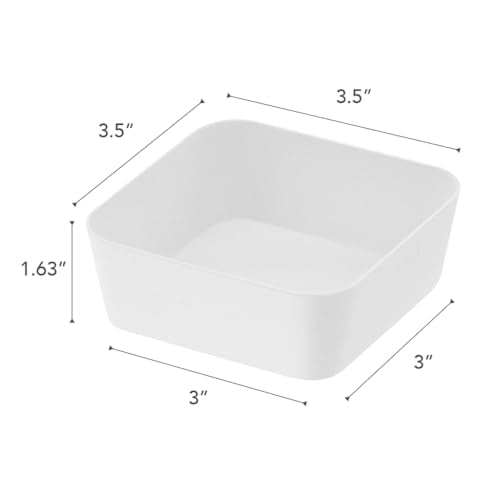 Yamazaki Home Tower Space Saving Vanity Tray - 3.5" X 3.5" - Steel - color: White, size: 3.5" x 3.5" x 1.6"