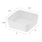 Yamazaki Home Tower Space Saving Vanity Tray - 3.5" X 3.5" - Steel - color: White, size: 3.5" x 3.5" x 1.6"