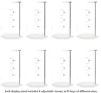 Action Figure Stand with Flexible Metal Arm,Action Figure Pose Display Holder Base,Flight Stands for Action Figures Compatible with HG RG SD SHF Gundam 1/144 Toy with Screwdriver (8Pcs Clear) - color: 8Pcs Clear