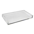 Tizo Design Elegant Lucite Tray, 12" x 8" Acrylic, Multiple Colors Available (Clear) - color: Clear