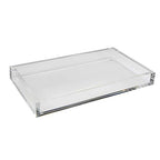 Tizo Design Elegant Lucite Tray, 12" x 8" Acrylic, Multiple Colors Available (Clear) - color: Clear
