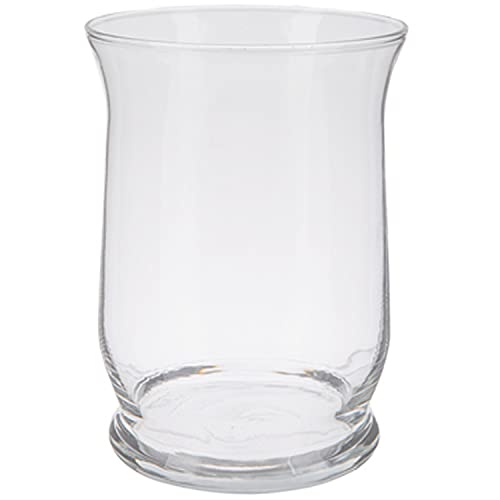 Wisechoice Elegant Large Clear Hurricane Glass Candle Holder for Pillar-Style Candles | Home or Special Occasions Display, 5.50 Inch Diameter x 8 Inch H