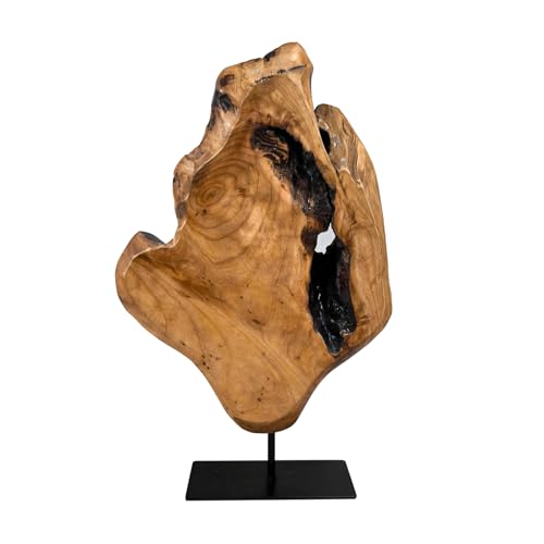 WELLAND Irregular Cedar Wood Sculpture 8.75" W x 1.75" D x 17.75" H Natural Edge Tabletop Statues, Handmade Ornaments, Décor for Living Room, Home Office, Bedroom, - size: Large