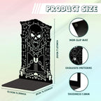 Peacoblue Metal Bookends for Shelves, Modern Decorative Heavy Duty Study Book Ends Stoppers for Office, Desk, Shelf, Room 5.3"x4.3"x7.9" Cast Iron Simple Tall Bookends 1 Pair (Goth Hells Gate) - style: Goth Hells Gate