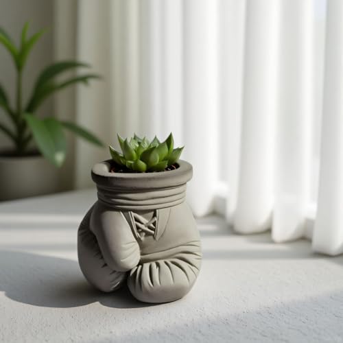 1Pc 3D Boxing Glove Silicone Mold Unique Sports Epoxy Resin Mold for Concrete Casting Succulent Planters, Candle Holders, Desk Pen Cups & DIY Craft Home Decor Handmade Gifts Flexible - color: Boxing Glove Resin Mold