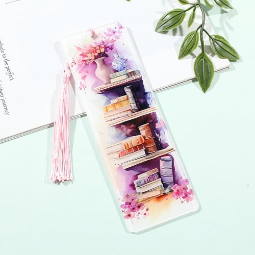 Colorful Art Flower Bookshelf Bookmark - Romantic Artsy Vibe Bookmarks, Perfect Reading Gift for Book Lovers, Bookworms and Friends (2pcs/Set B) - style: 2pcs/set B