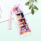 Colorful Art Flower Bookshelf Bookmark - Romantic Artsy Vibe Bookmarks, Perfect Reading Gift for Book Lovers, Bookworms and Friends (2pcs/Set B) - style: 2pcs/set B