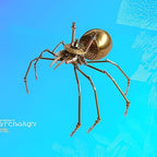 Steampunk Golden Spider Metal Model Kit for Adults – DIY 3D Mechanical Brass Insect Puzzle, Retro Industrial Art Sculpture Craft for Home Office Decoration & Collectors Gift (Golden Spiders) - style: Golden Spiders