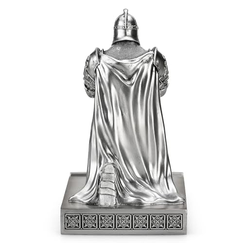 King's Guard Watch Display Stand Eyeglass Jewelry Bracelet Necklace Holder Trays Towers Resin Pen Holder Warrior Knight Mobile Phone Stand for Office & Home (Silver) - color: Silver