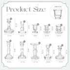 Mumufy 20 Pcs Glass Crystal Taper Candle Holders Clear Glass Candlestick Holder Fit 0.8 Inch Candles Crystal Decorative Candle Stand Centerpiece Table Wedding Dining Party(Clear) - color: Clear