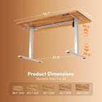 FEZIBO Standing Desk, 55 × 24 Inches Electric Height Adjustable, Sit and Stand Up, Computer Office Desk with Splice Board, Light Rustic - color: Light Rustic, size: 55x24