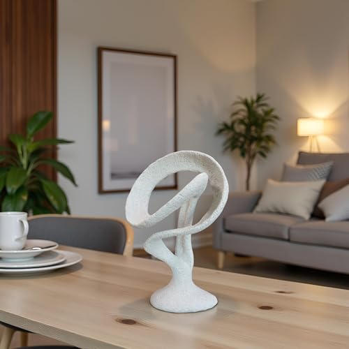 12" Modern Musical Note Decorative Sculpture, Abstract Musical Note Trophy Sculptures,Home Decor,Coffee Table Statues,Shelf Top Decor Aesthetics,Dining Living Room Desk Decor - color: 12"light Gray-round Bottom