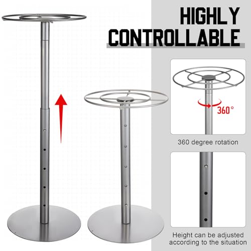 Shimeyao Medal Hanger Display Honor Display Rotatable Award Holder Rotating Metals Rack Adjustable Award Holder Stand for Basketball Running Sports Race, 30+ Medals - color: Silver