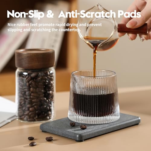 3PCS Water Absorbing Soap Dish Sponge Holder, Diatomite Stone Drying Tray Mat Sink Caddy for Kitchen Counter & Bathroom, Small Stone Bath Mat Faucet Accessories Organizer Protector,Dark Gray,9"x 3.5" - color: 3 Pack - Charcoal Gray, size: 9" x 3.5"