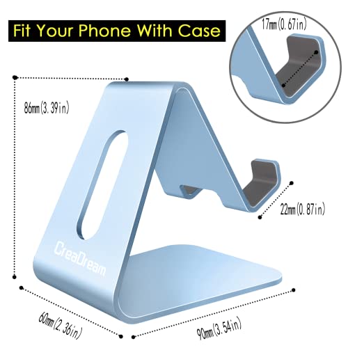 CreaDream Cell Phone Stand, Cradle, Holder, Aluminum Desktop Stand Compatible with Switch, All Smart Phone, iPhone 11 Pro Xs Max Xr X Se 8 7 6 6s Plus SE, Sierra Blue - color: Sierra Blue