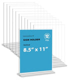 newnewshow 8.5x11 Clear Acrylic Sign Holder, Display Stand, Plastic Card Holder for Business, Office, Retail (12 Pack 8.5x11) - size: 12 Pack 8.5x11