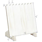 Ikee Design Set of 2 Wood Necklace Jewelry Display Stand for 8 Necklaces, Necklace Display Holder Organizer, Wash White Color - color: Wash White