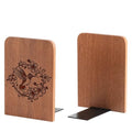 Hummingbird Wood Bookends， Bird Bookends, Gifts for Hummingbird Lovers - Heavy Duty Iron & Ebony Wood Book Ends for Shelves Bookcase Desk - 1 Pair, 4.72x6.69 Inches
